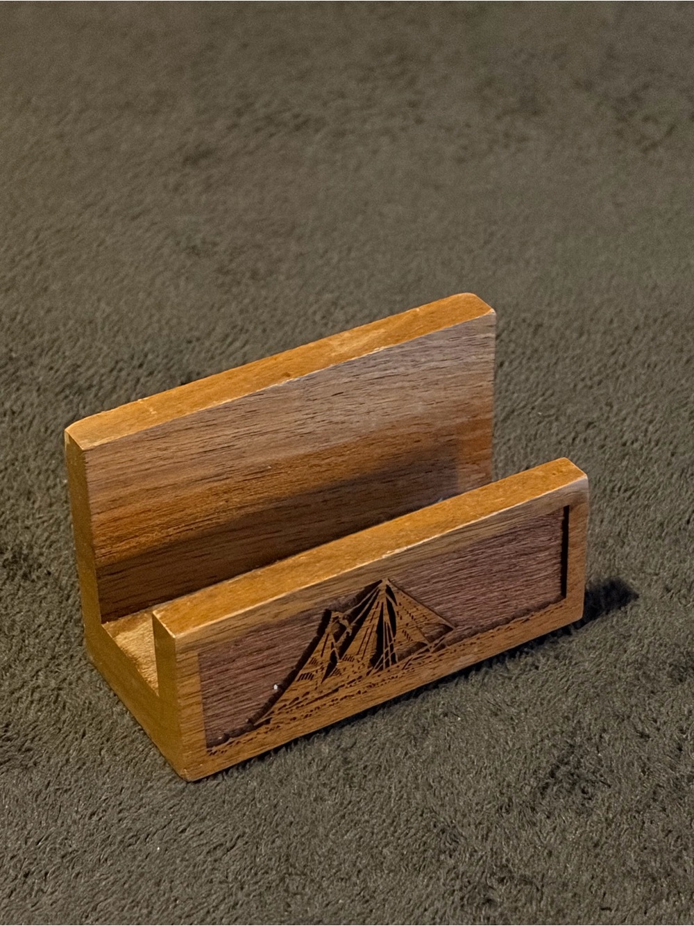 Wooden Ship Notecard Holder
